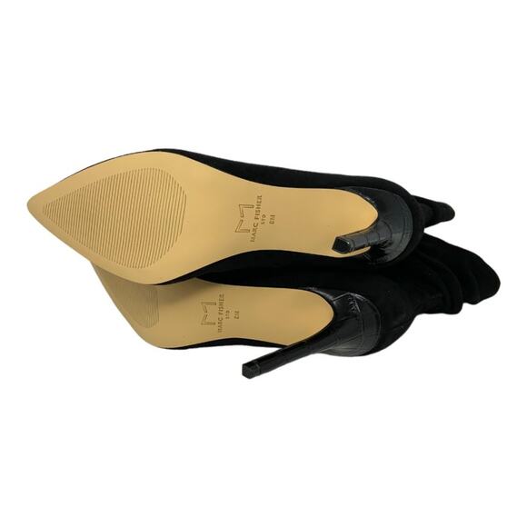Marc Fisher Rayya Pointed Toe Slouch Bootie Black Suede Size 8 NWT $209 MSRP - Picture 7 of 7